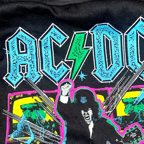 Women’s small AC/DC sweatshirt with very good vinyl print from 2016 - Picture 9 of 11